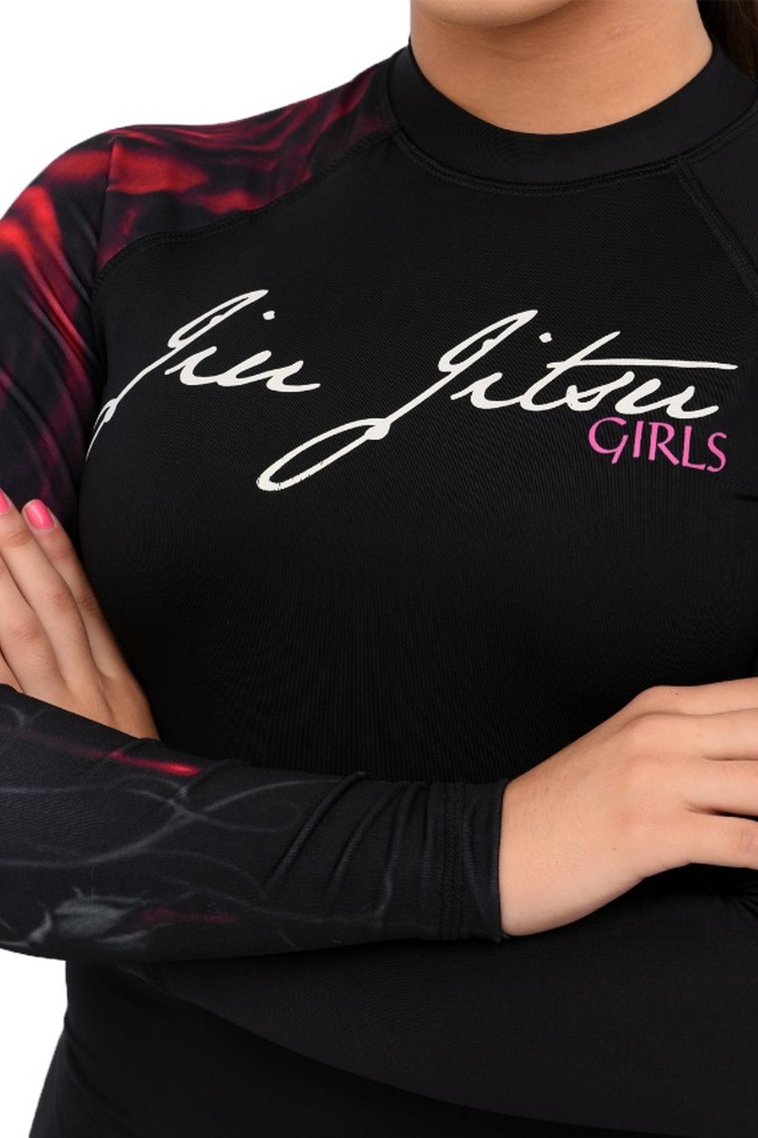 Body Feminino Jiu-Jitsu Rosas