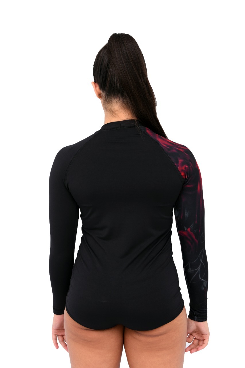 Body Feminino Jiu-Jitsu Rosas