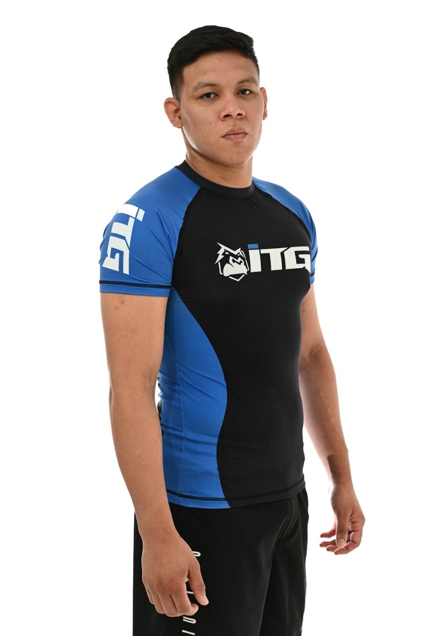 Rash Guard Masculina ITG Manga Curta Azul