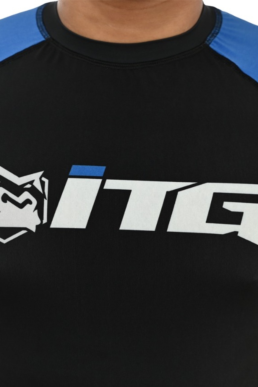 Rash Guard Masculina ITG Manga Curta Azul