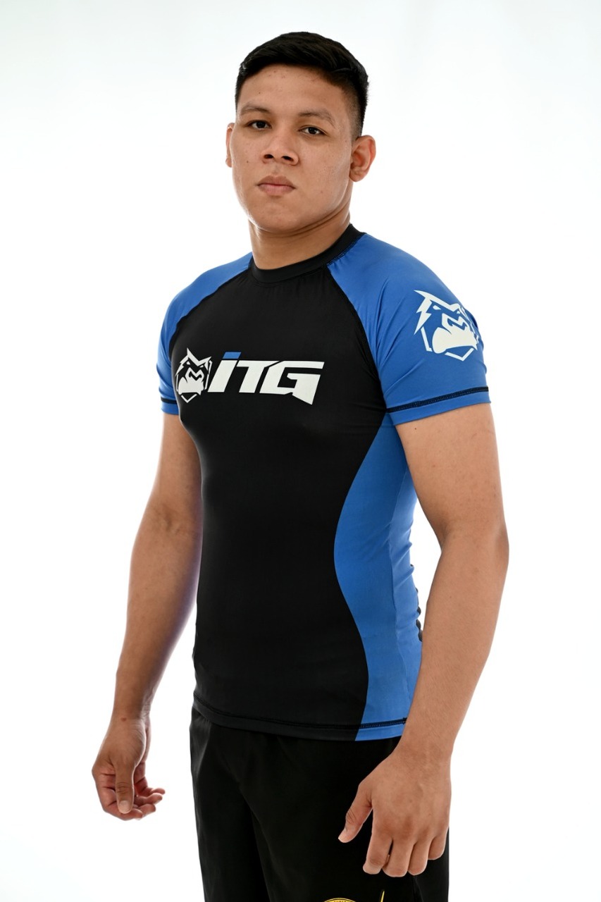 Rash Guard Masculina ITG Manga Curta Azul