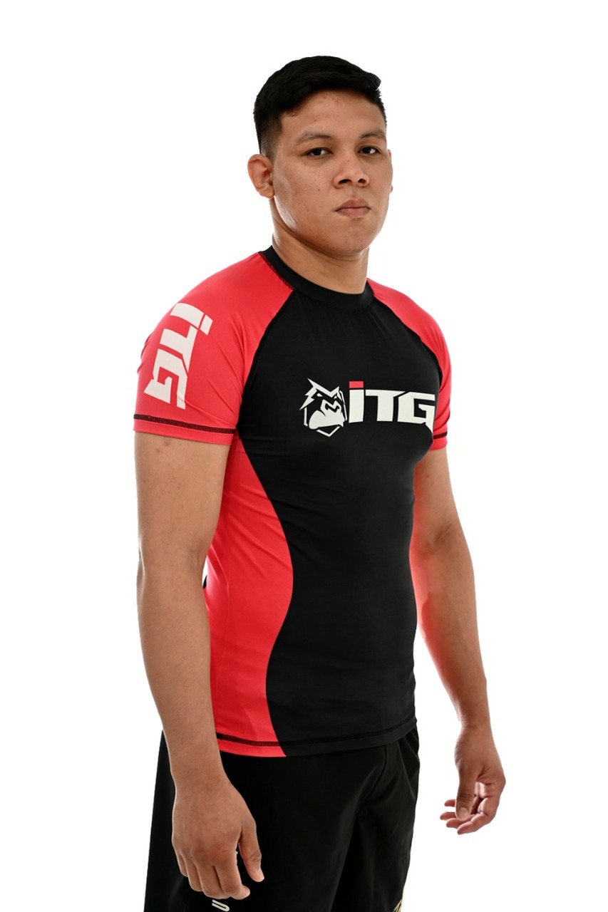 Rash Guard Masculina ITG Manga Curta Vermelha