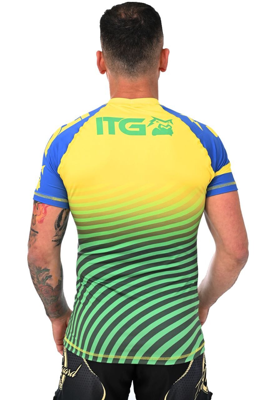 Rash Guard Masculina Brasil Amarela