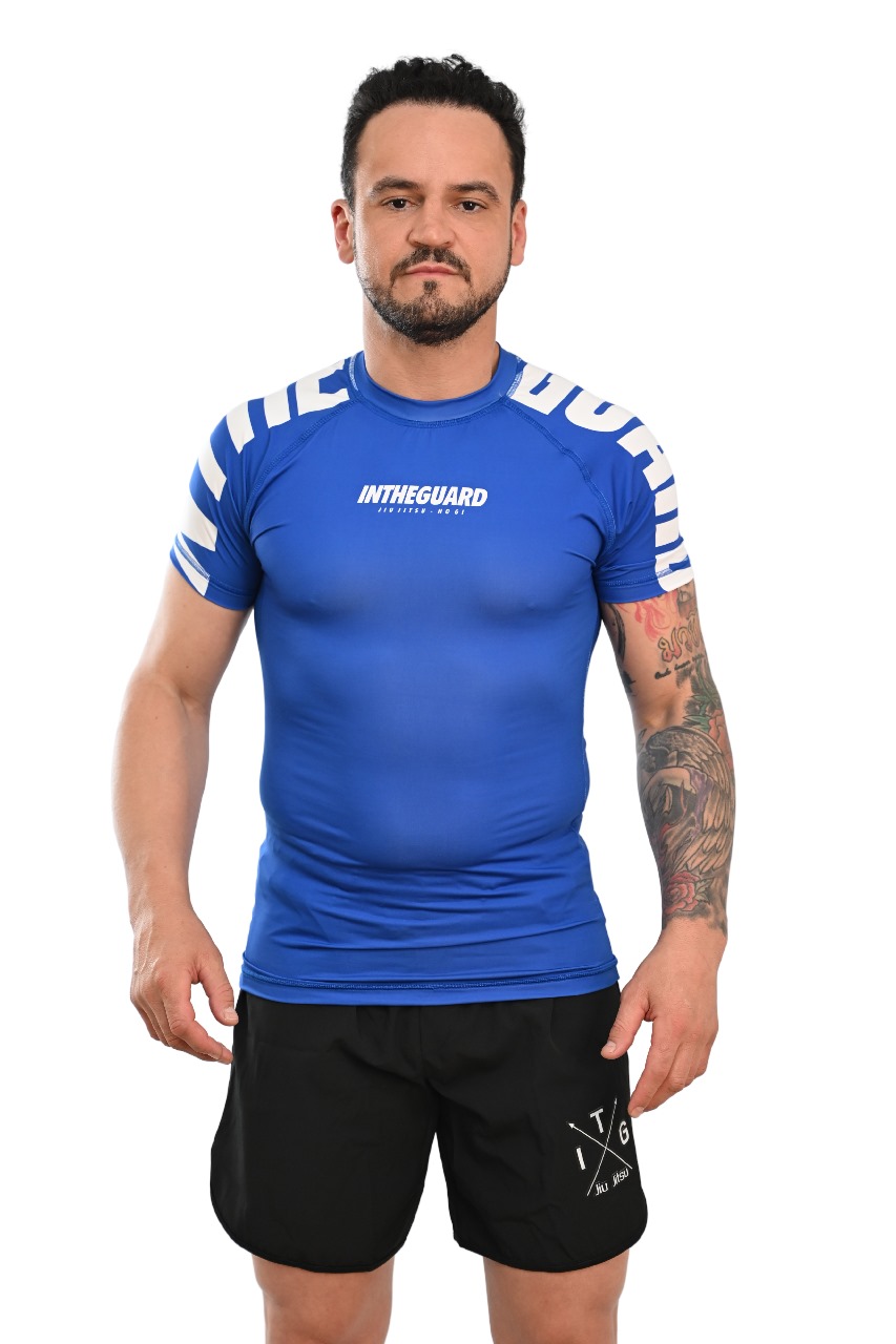 Rash Guard Masculina Cores Faixas Azul