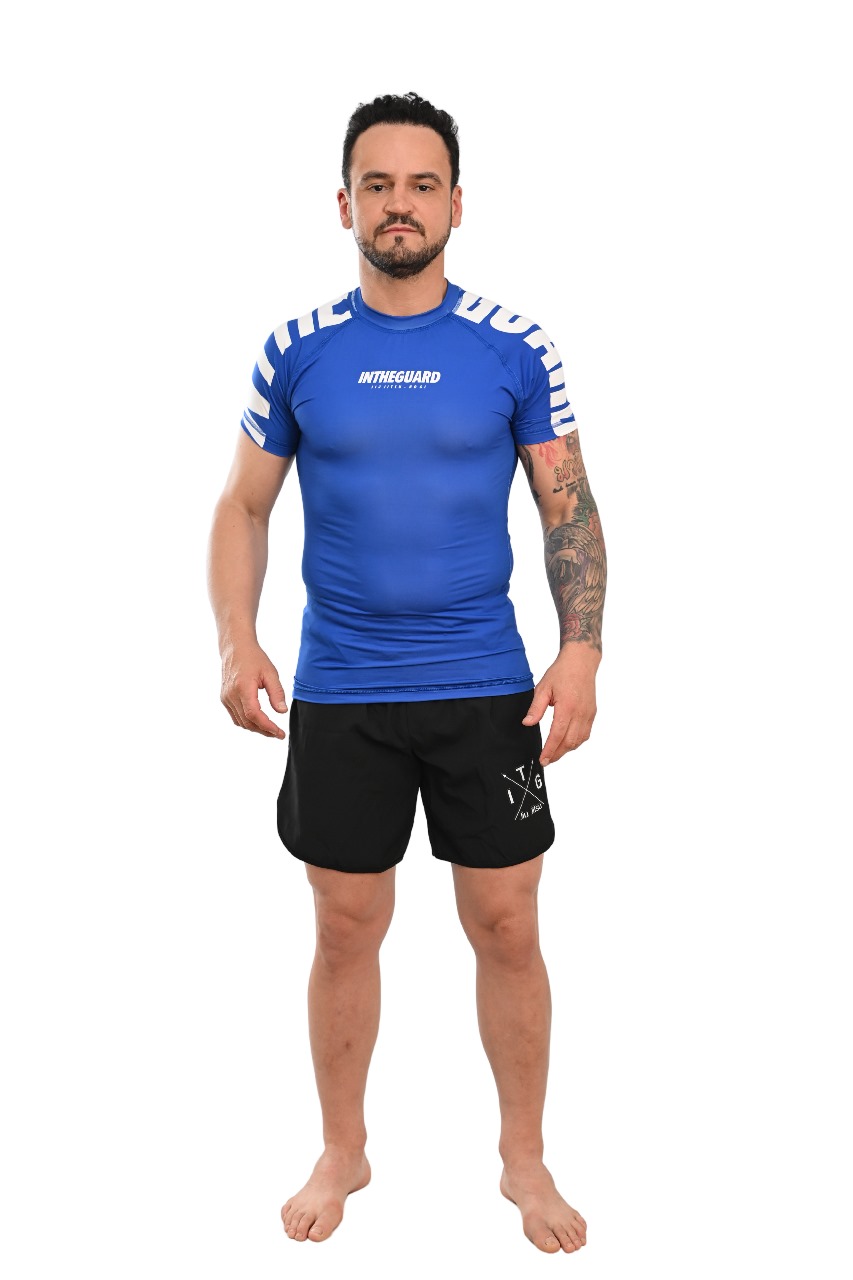 Rash Guard Masculina Cores Faixas Azul