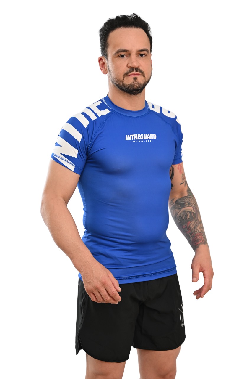 Rash Guard Masculina Cores Faixas Azul
