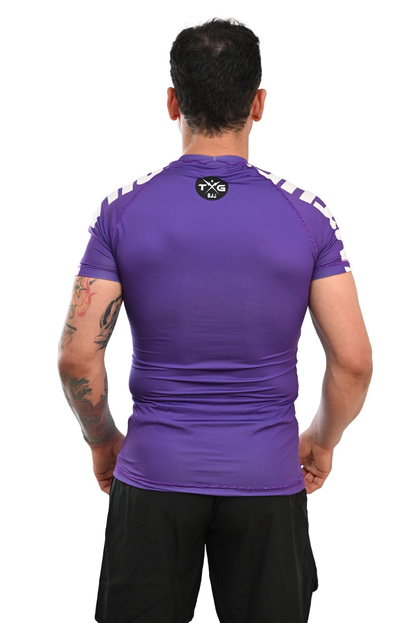 Rash Guard Masculina Cores Faixas Roxa