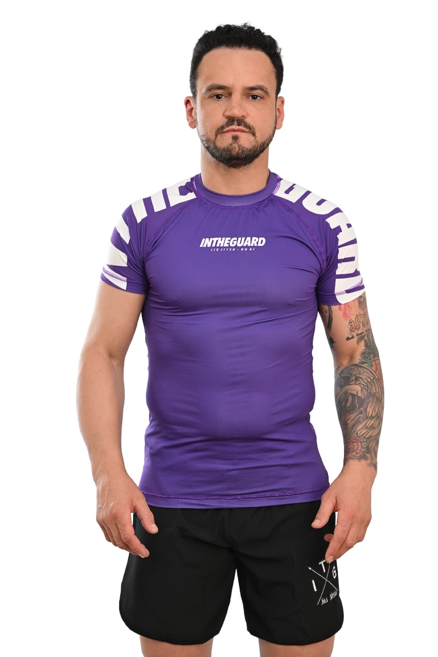 Rash Guard Masculina Cores Faixas Roxa