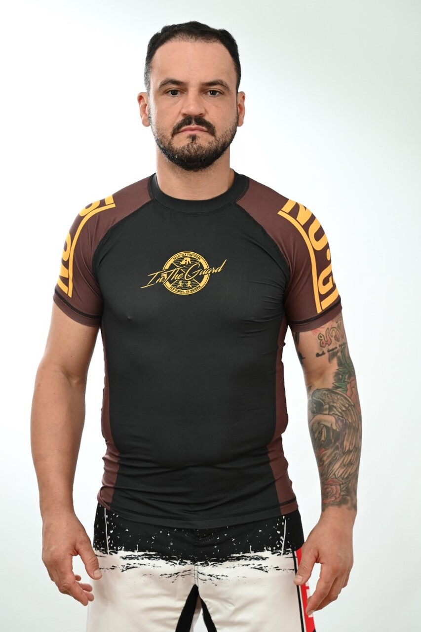 Rash Guard Masculina No-Gi Jiu-Jitsu Marrom