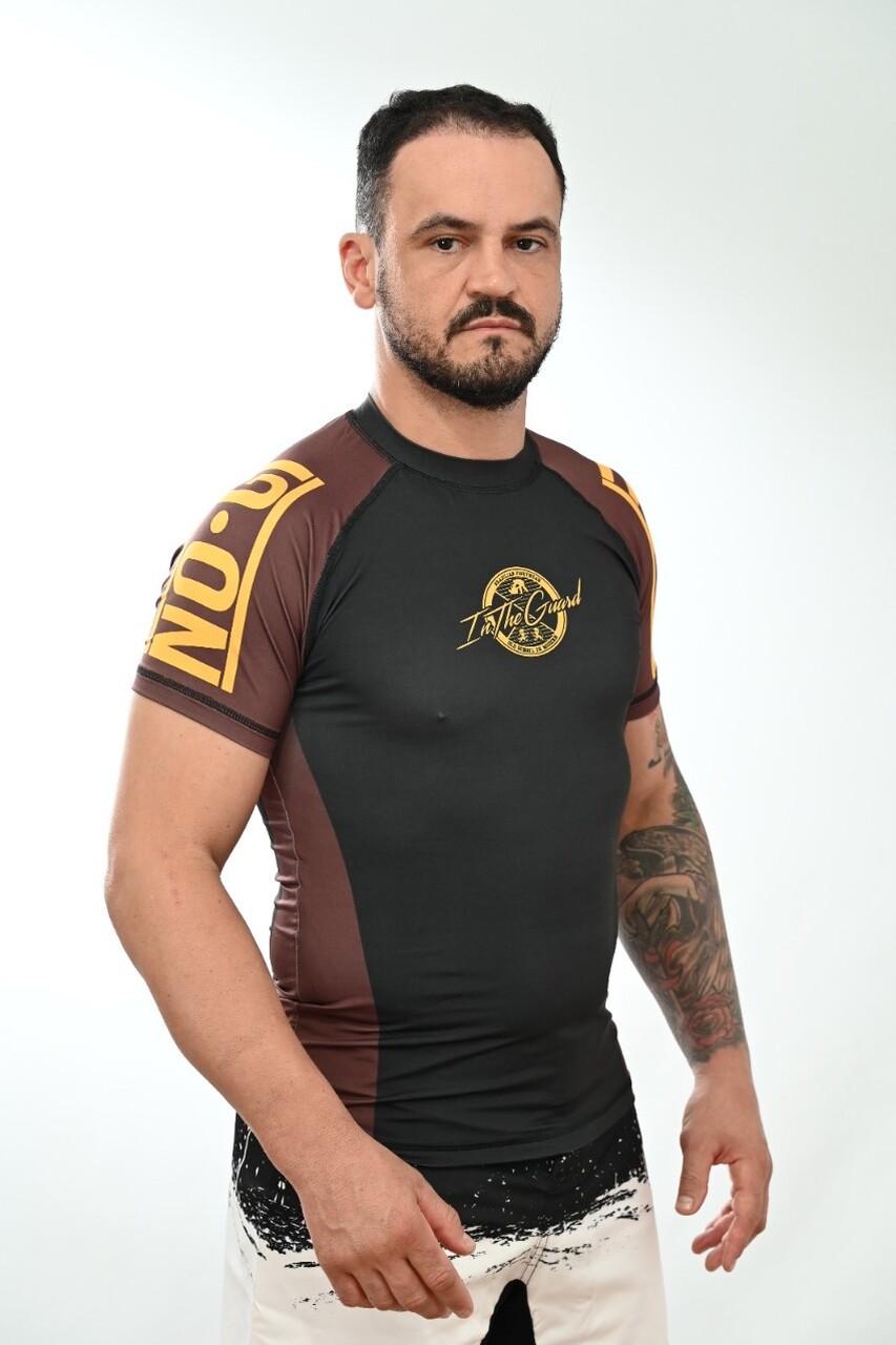 Rash Guard Masculina No-Gi Jiu-Jitsu Marrom