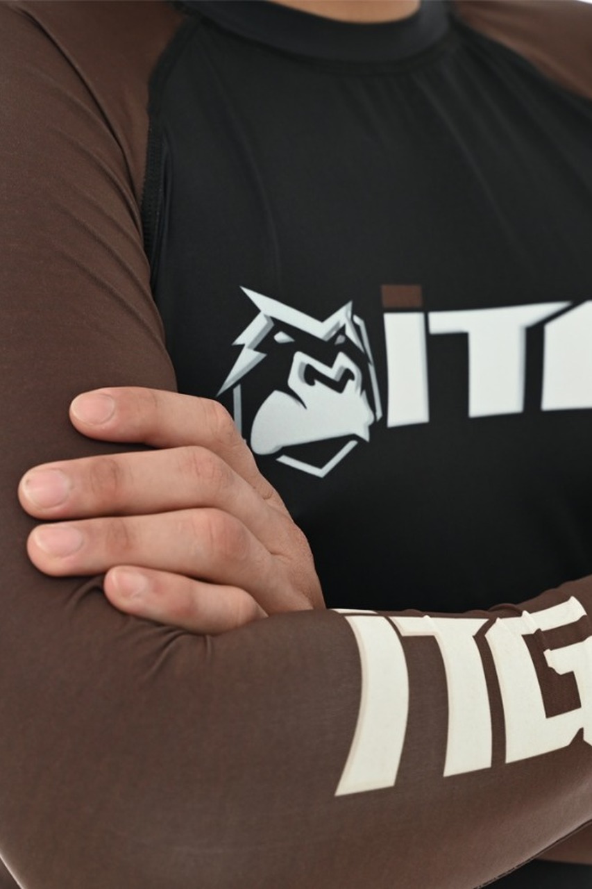 Rash Guard Masculina ITG Manga Longa Marrom