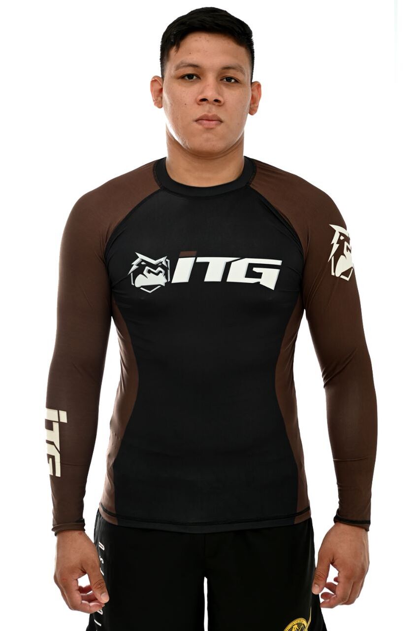 Rash Guard Masculina ITG Manga Longa Marrom