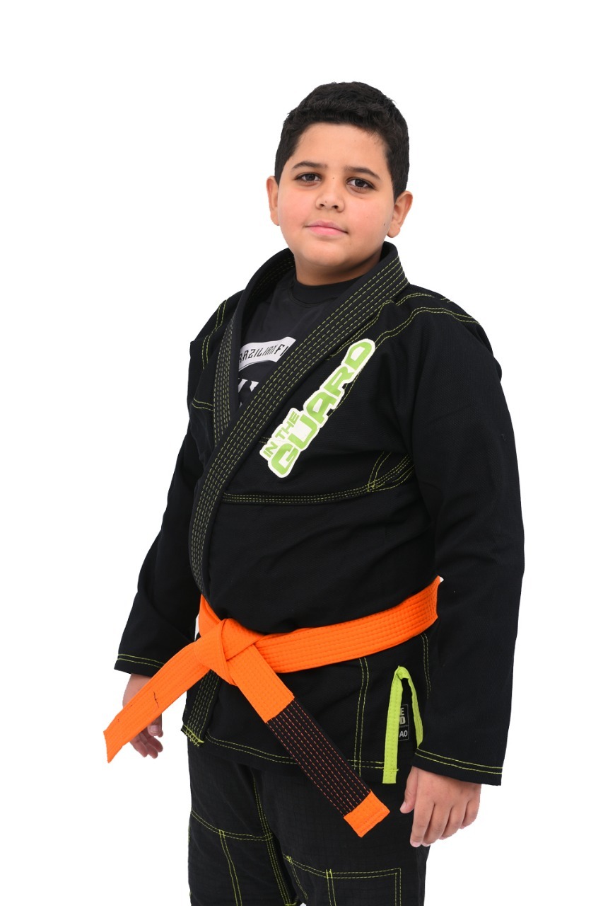 Kimono Infantil In The Guard Green Preto
