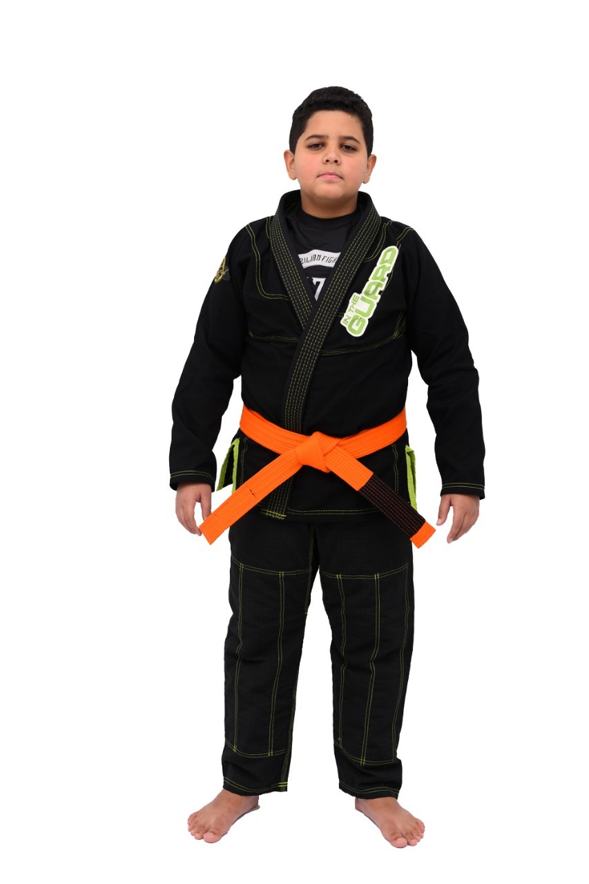Kimono Infantil In The Guard Green Preto