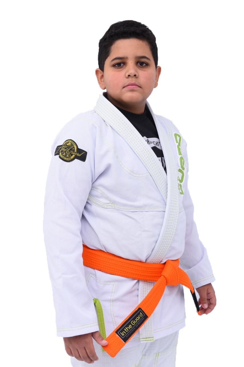 Kimono Infantil In The Guard Green Branco