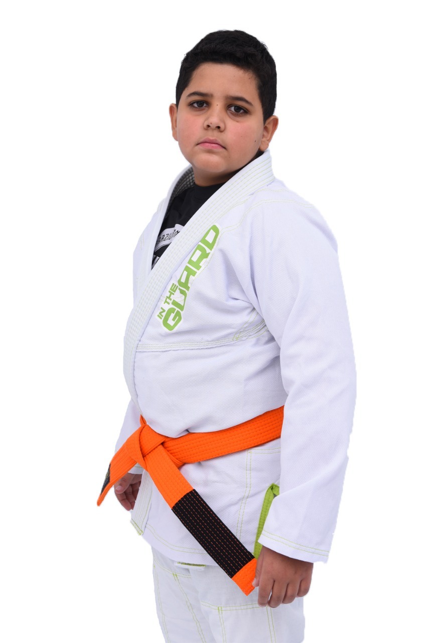 Kimono Infantil In The Guard Green Branco