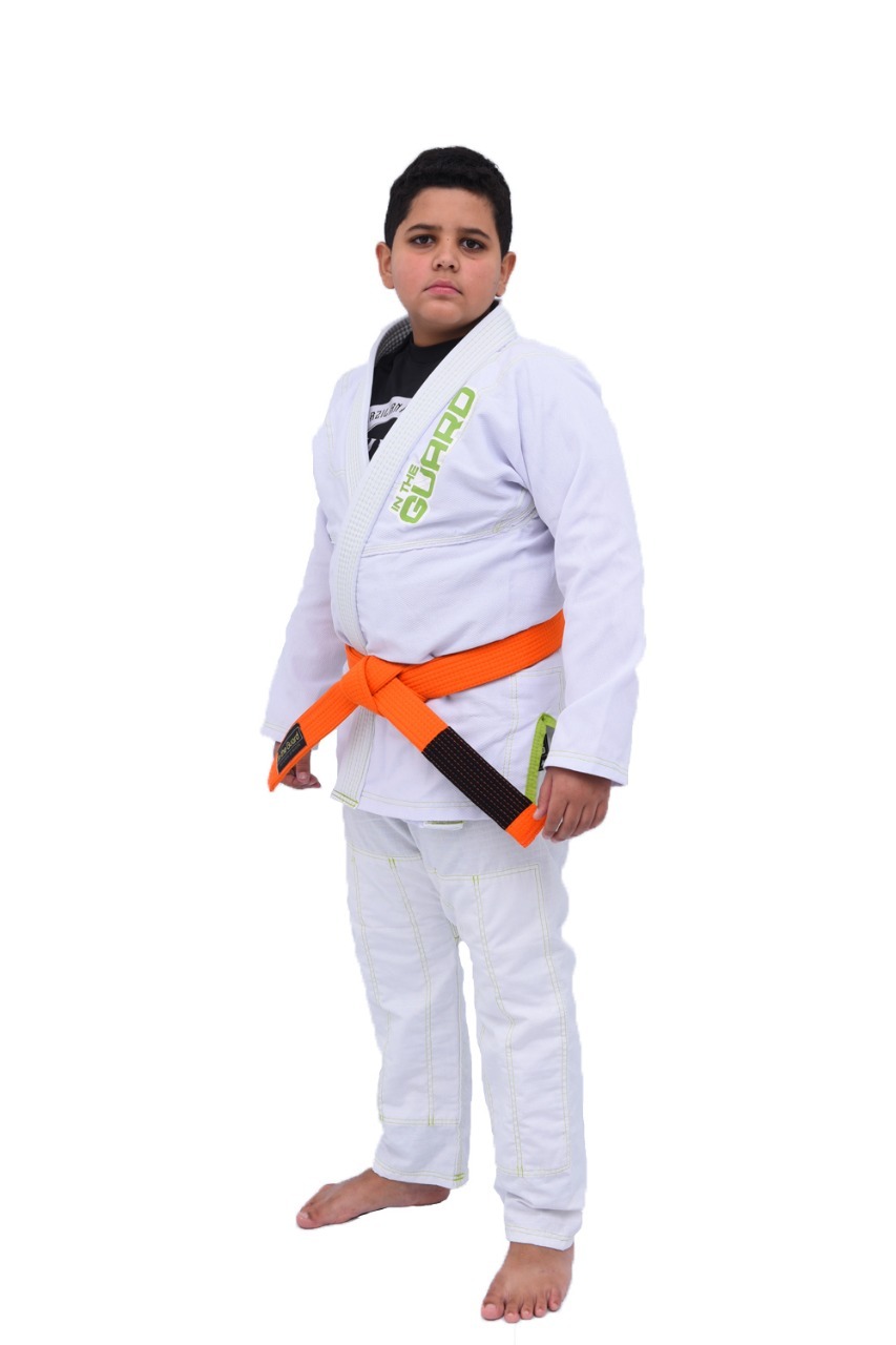 Kimono Infantil In The Guard Green Branco