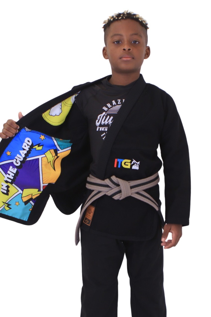 Kimono Infantil In The Guard Colors Preto