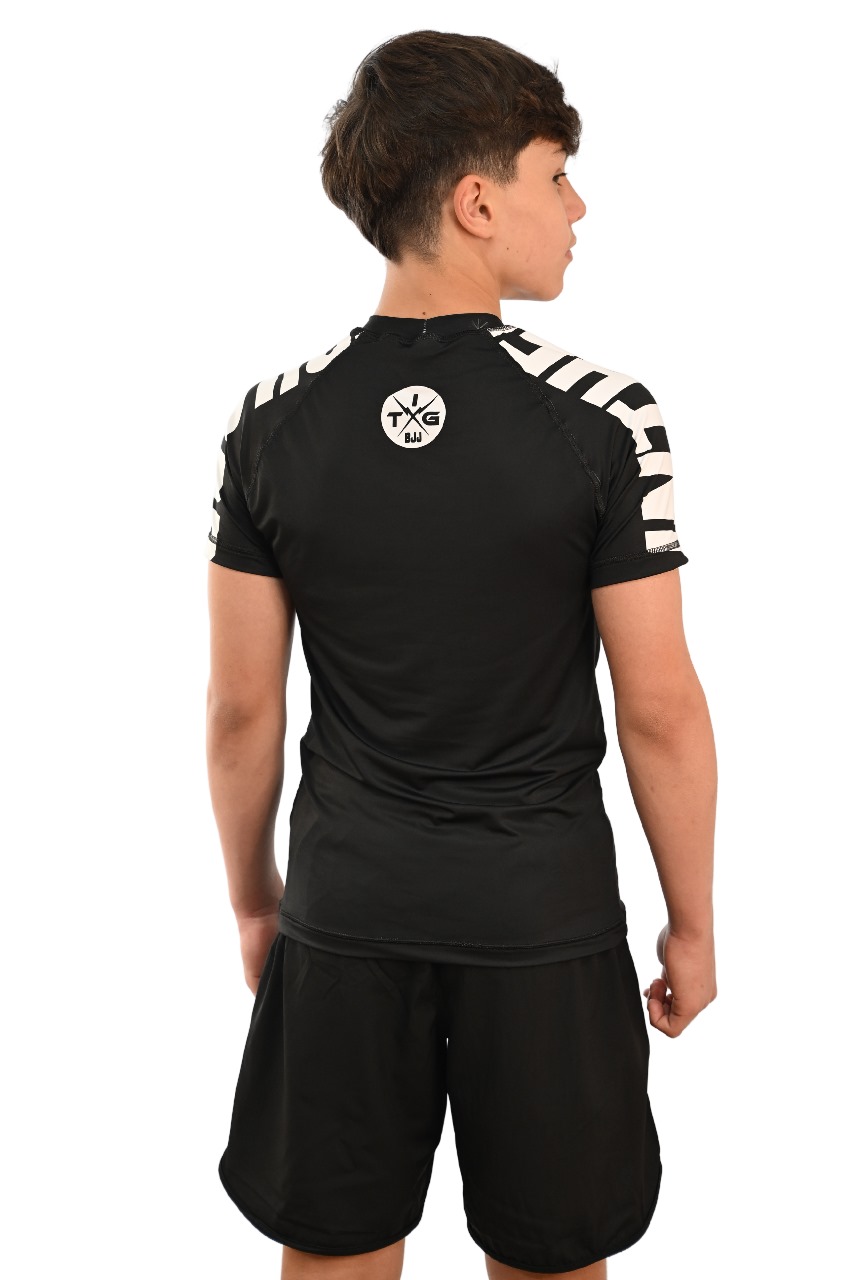 Rash Guard Infantil Cores Faixas Preta