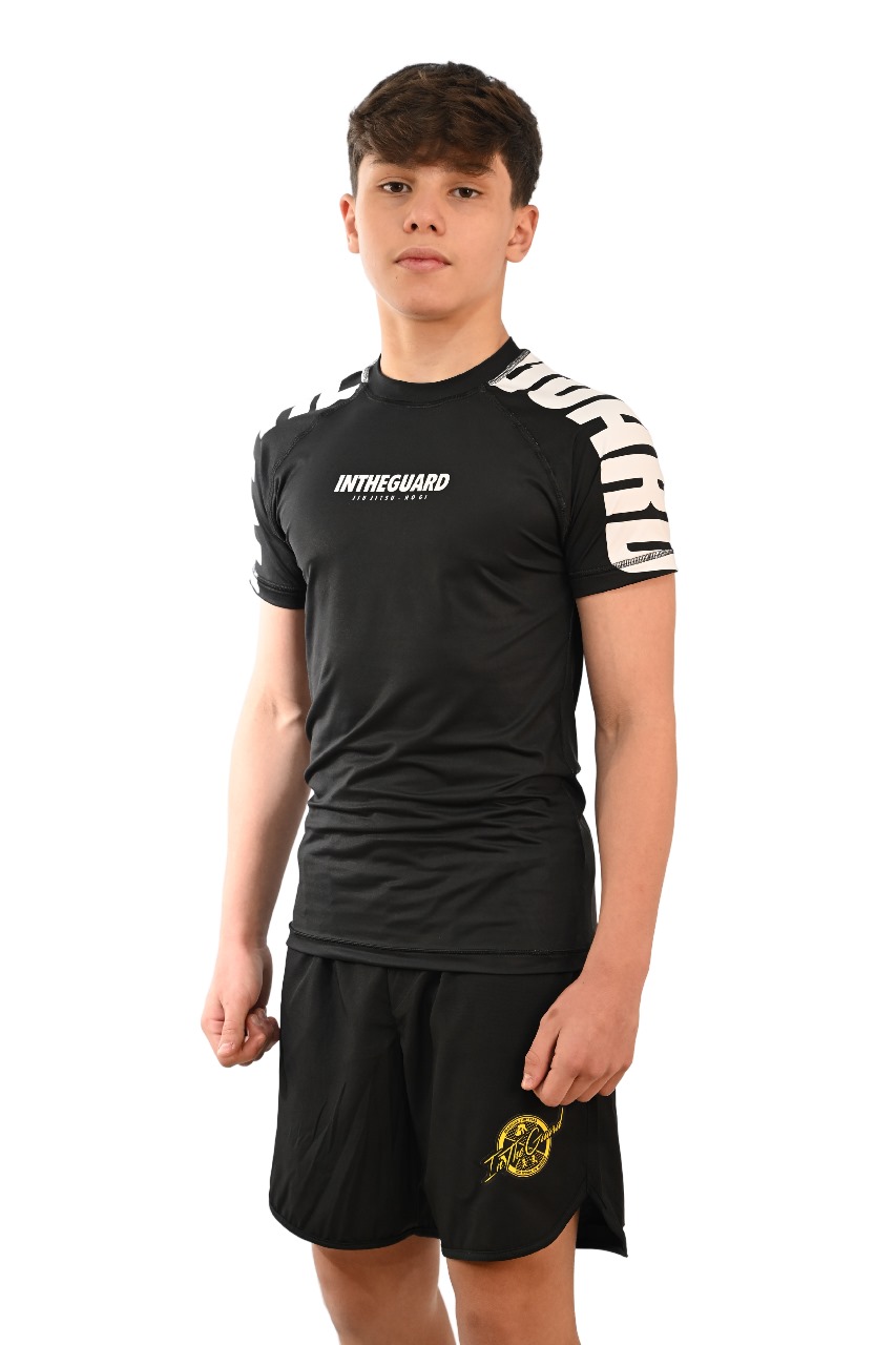Rash Guard Infantil Cores Faixas Preta