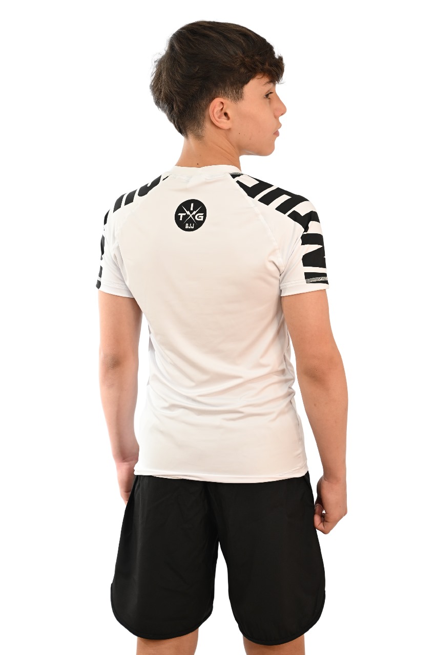 Rash Guard Infantil Cores Faixas Branca