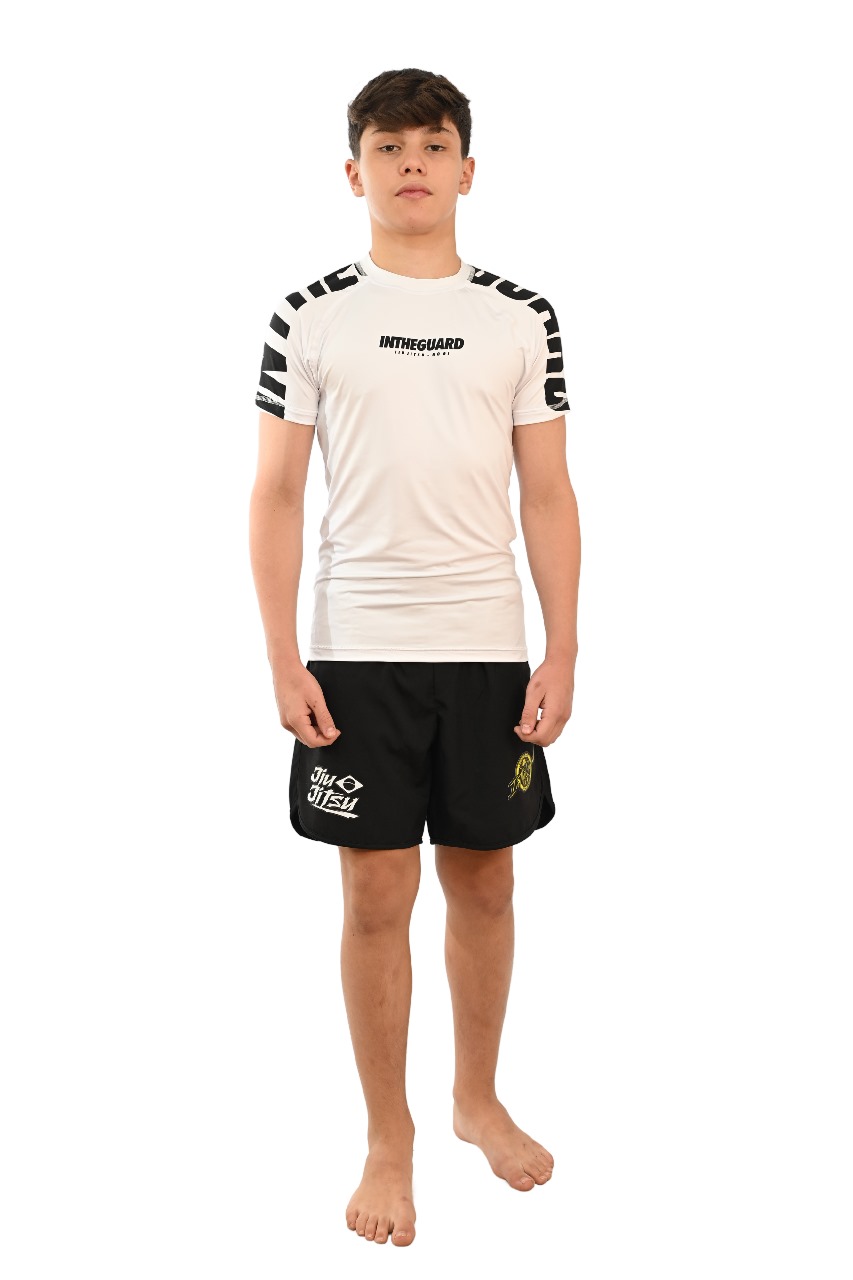 Rash Guard Infantil Cores Faixas Branca