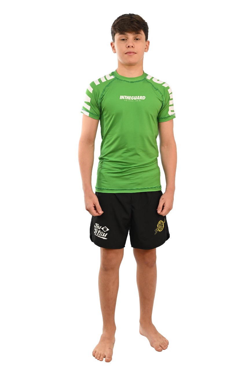 Rash Guard Infantil Cores Faixas Verde
