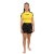 Rash Guard Infantil Feminina Cores Faixas Amarelo