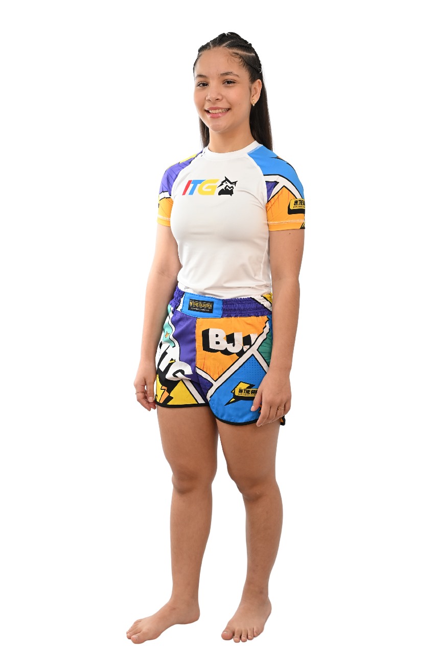 Rash Guard Infantil Feminina Colors Branca