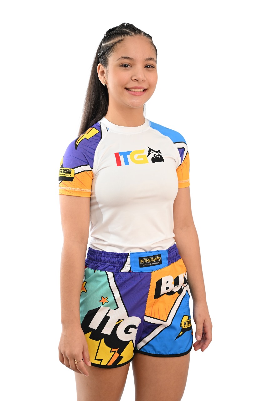 Rash Guard Infantil Feminina Colors Branca