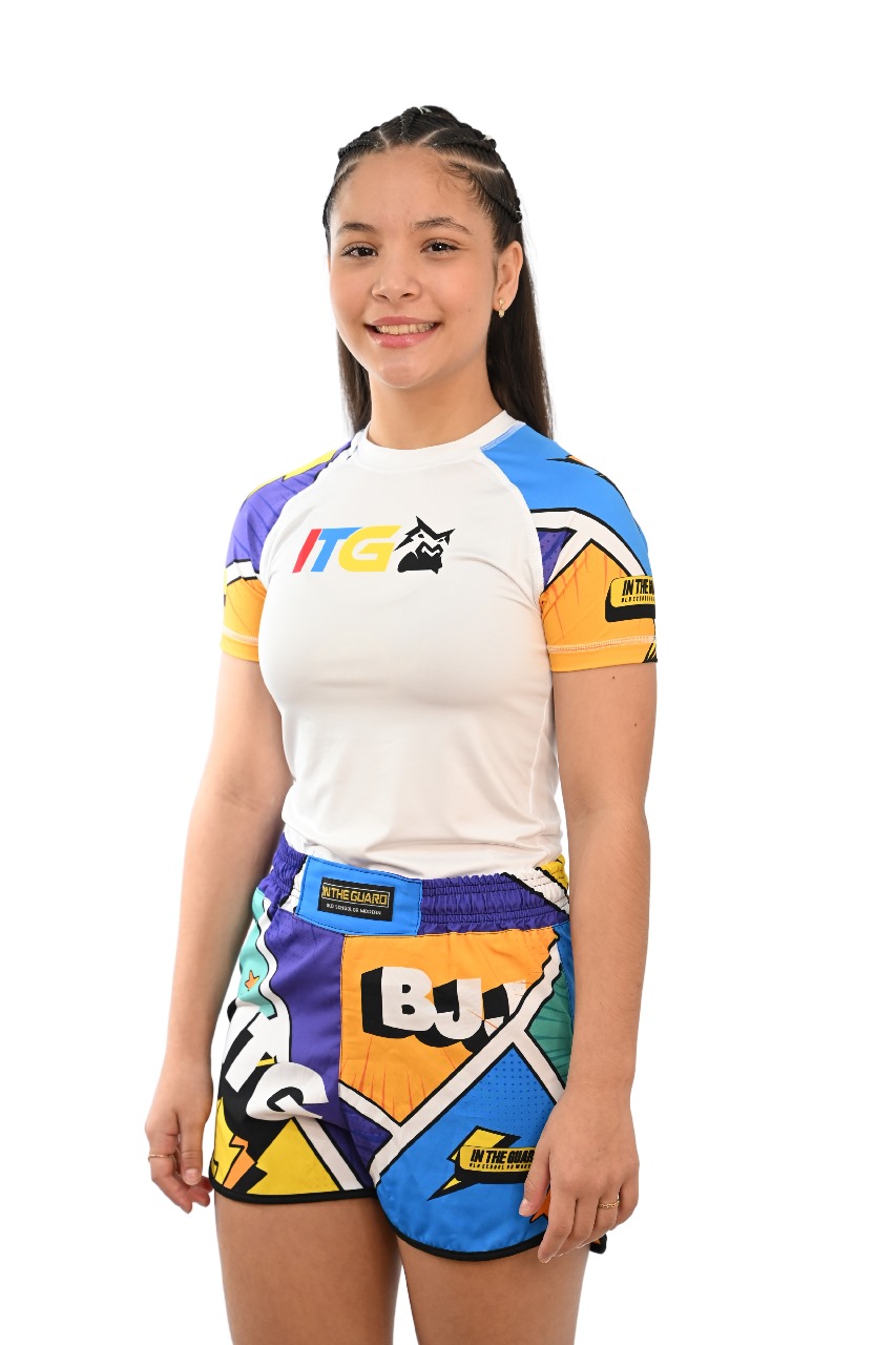 Rash Guard Infantil Feminina Colors Branca