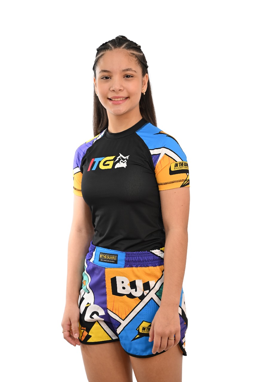 Rash Guard Infantil Feminina Colors Preta
