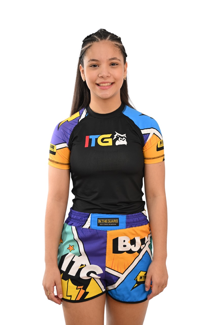 Rash Guard Infantil Feminina Colors Preta