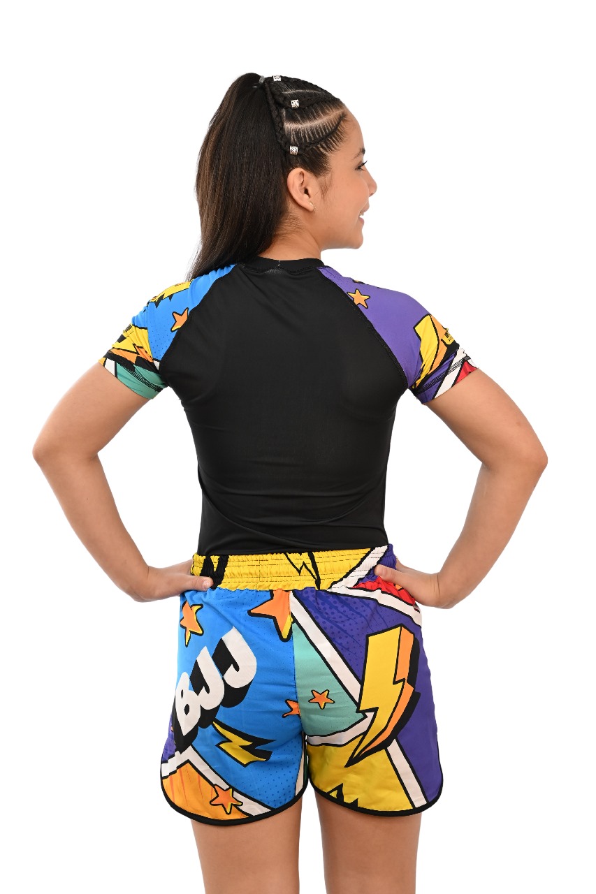 Rash Guard Infantil Feminina Colors Preta