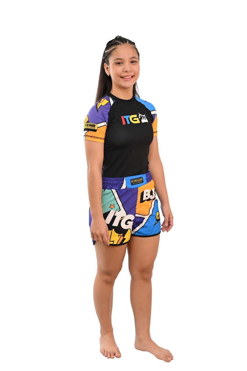 Rash Guard Infantil Feminina Colors Preta