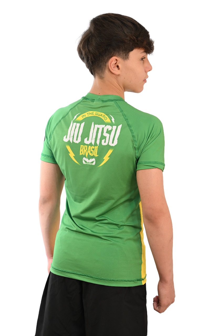 Rash Guard Infantil Brasil Amarela