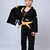 Kimono Infantil In The Guard Feminino Xadrez Preto