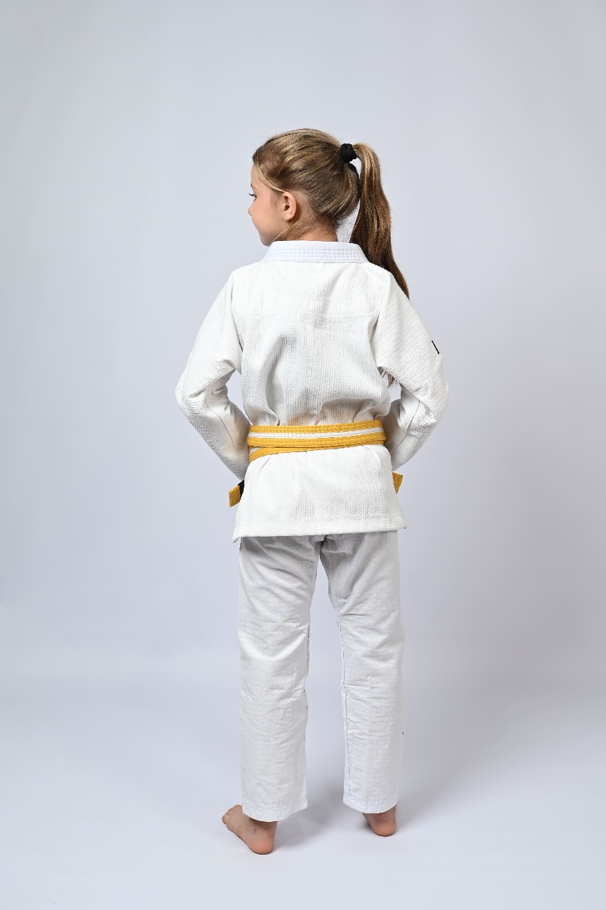 Kimono Infantil In The Guard Feminino Xadrez Branco