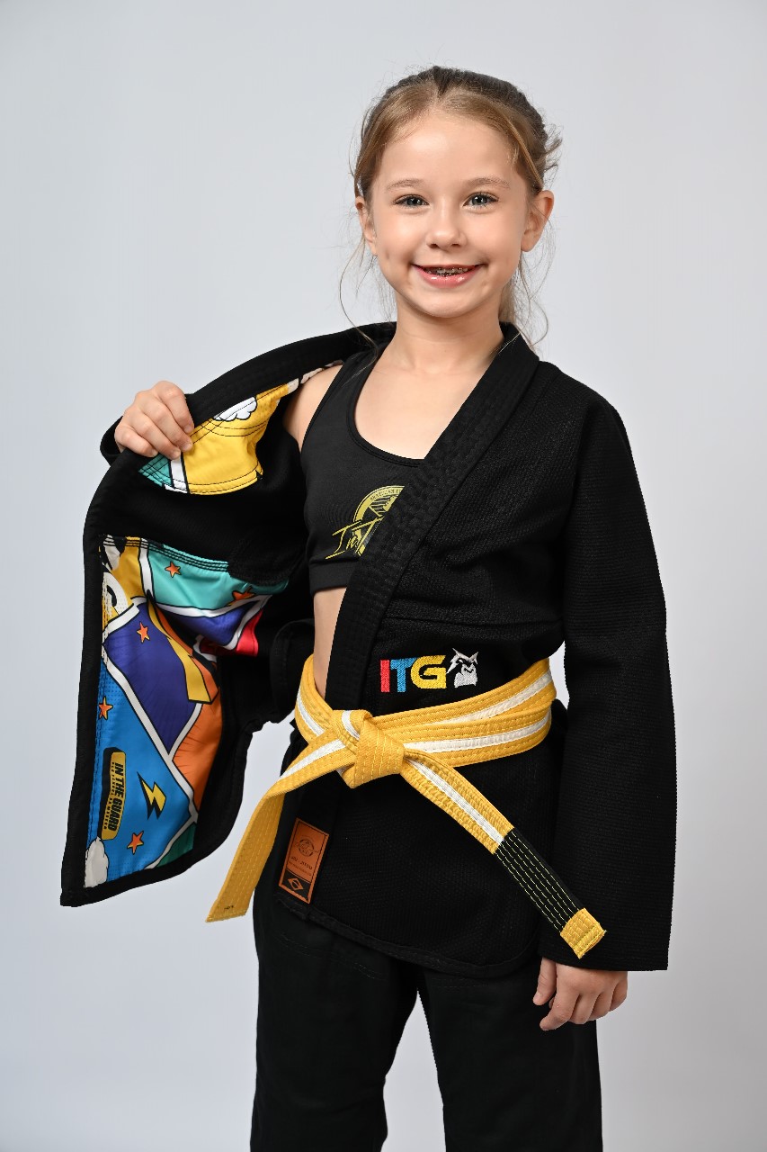 Kimono Infantil In The Guard Feminino Colors Preto