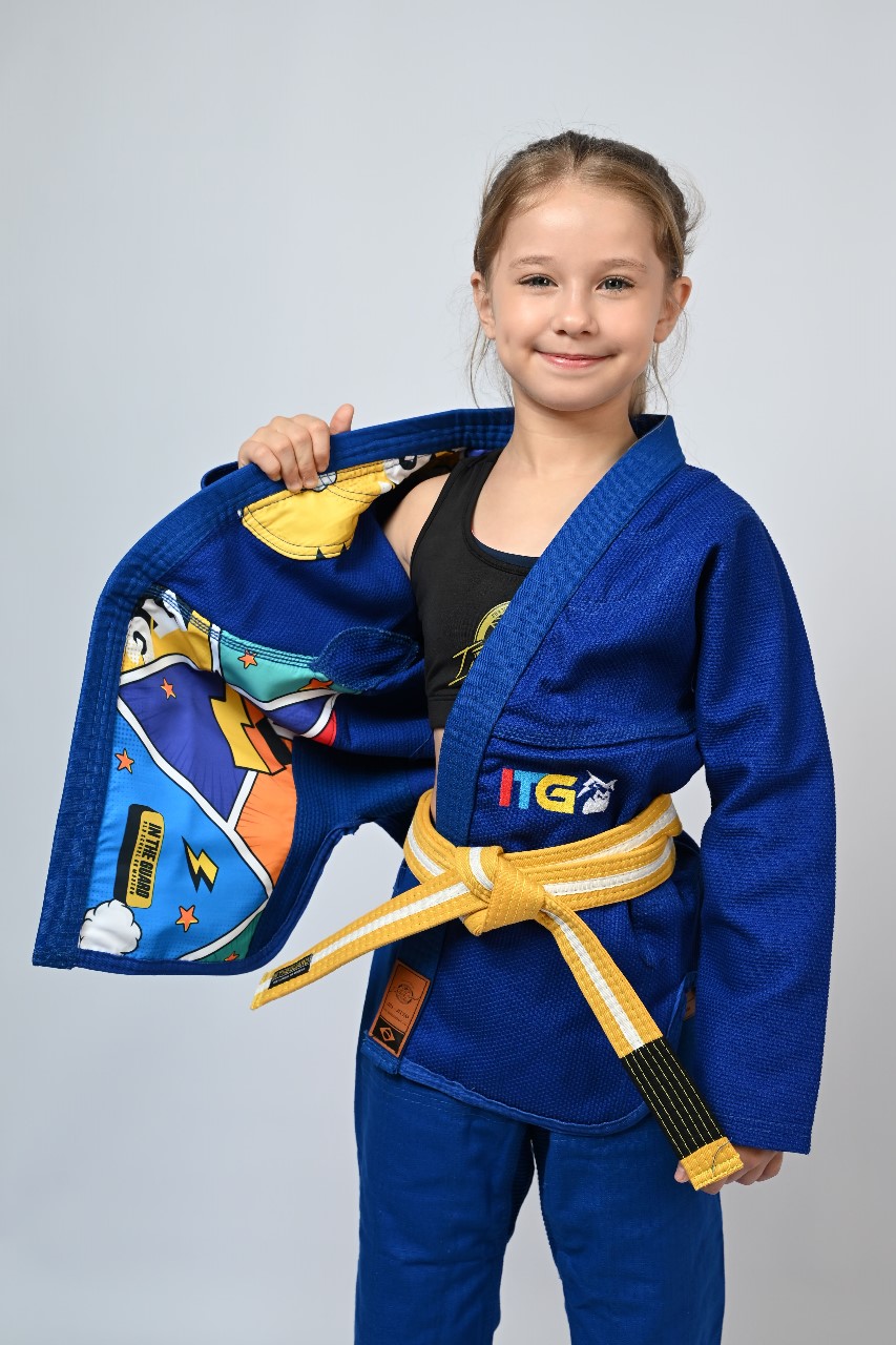 Kimono Infantil In The Guard Feminino Colors Azul