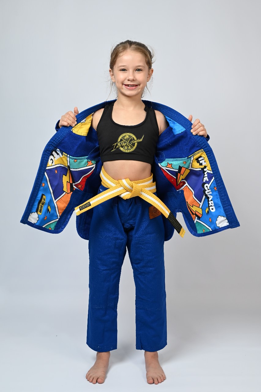 Kimono Infantil In The Guard Feminino Colors Azul