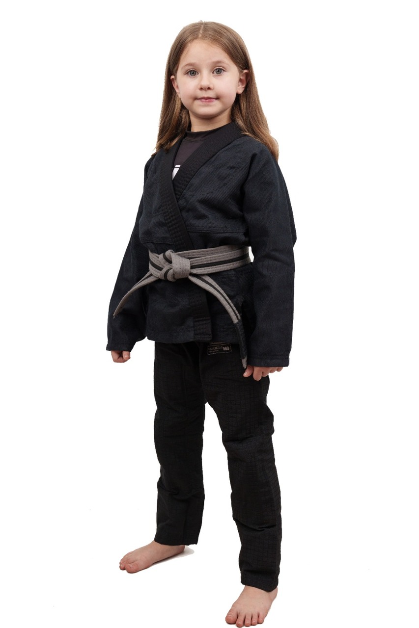 Kimono Infantil In The Guard Feminino Liso Preto