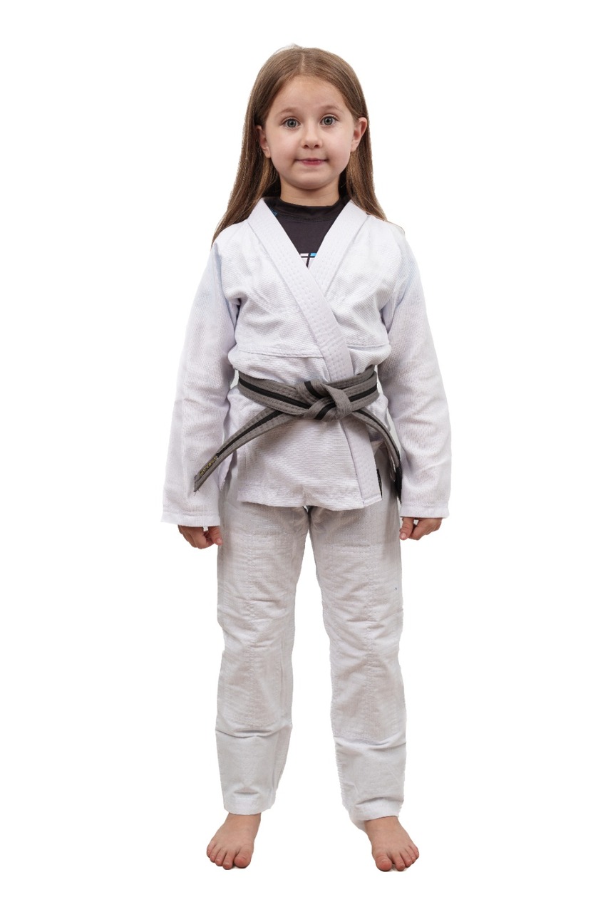 Kimono Infantil In The Guard Feminino Liso Branco