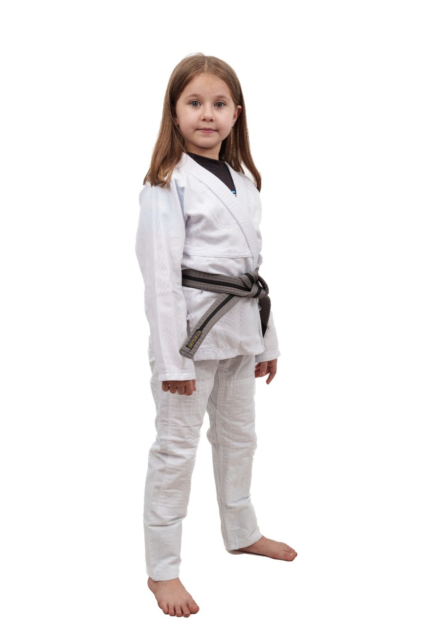 Kimono Infantil In The Guard Feminino Liso Branco