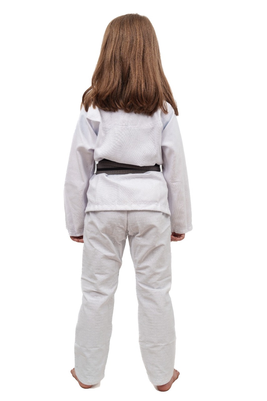 Kimono Infantil In The Guard Feminino Liso Branco