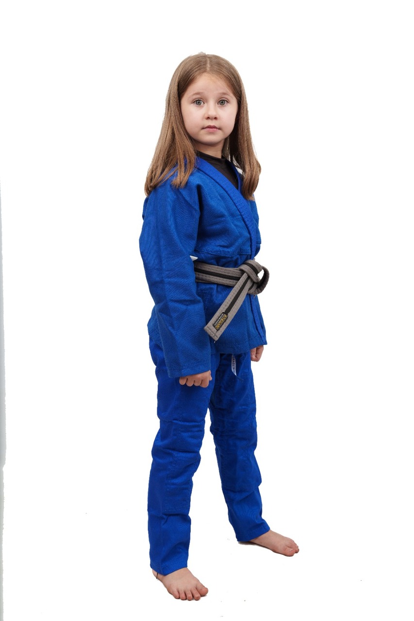 Kimono Infantil In The Guard Feminino Liso Azul