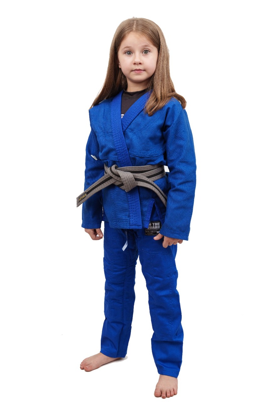 Kimono Infantil In The Guard Feminino Liso Azul