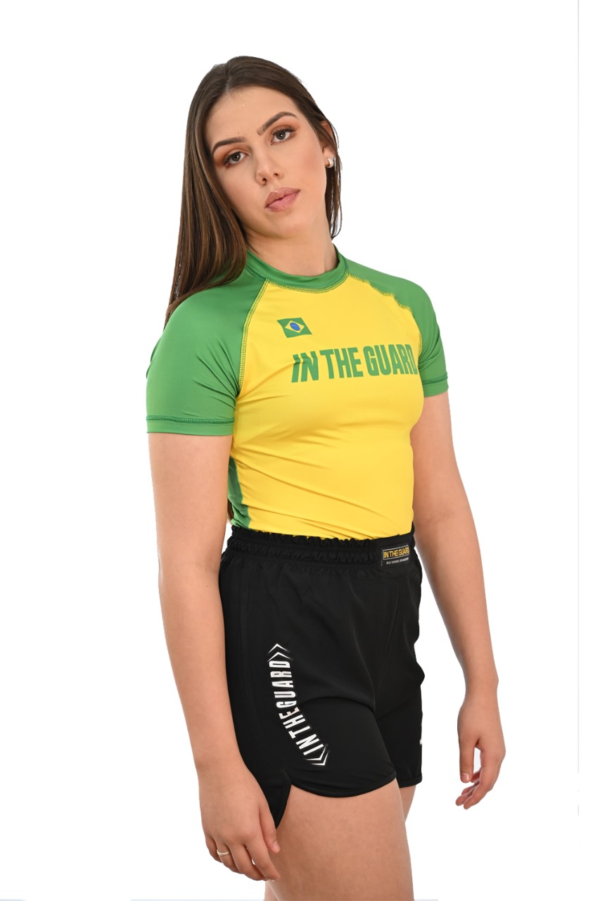 Rash Guard Feminina Seleção Amarelo