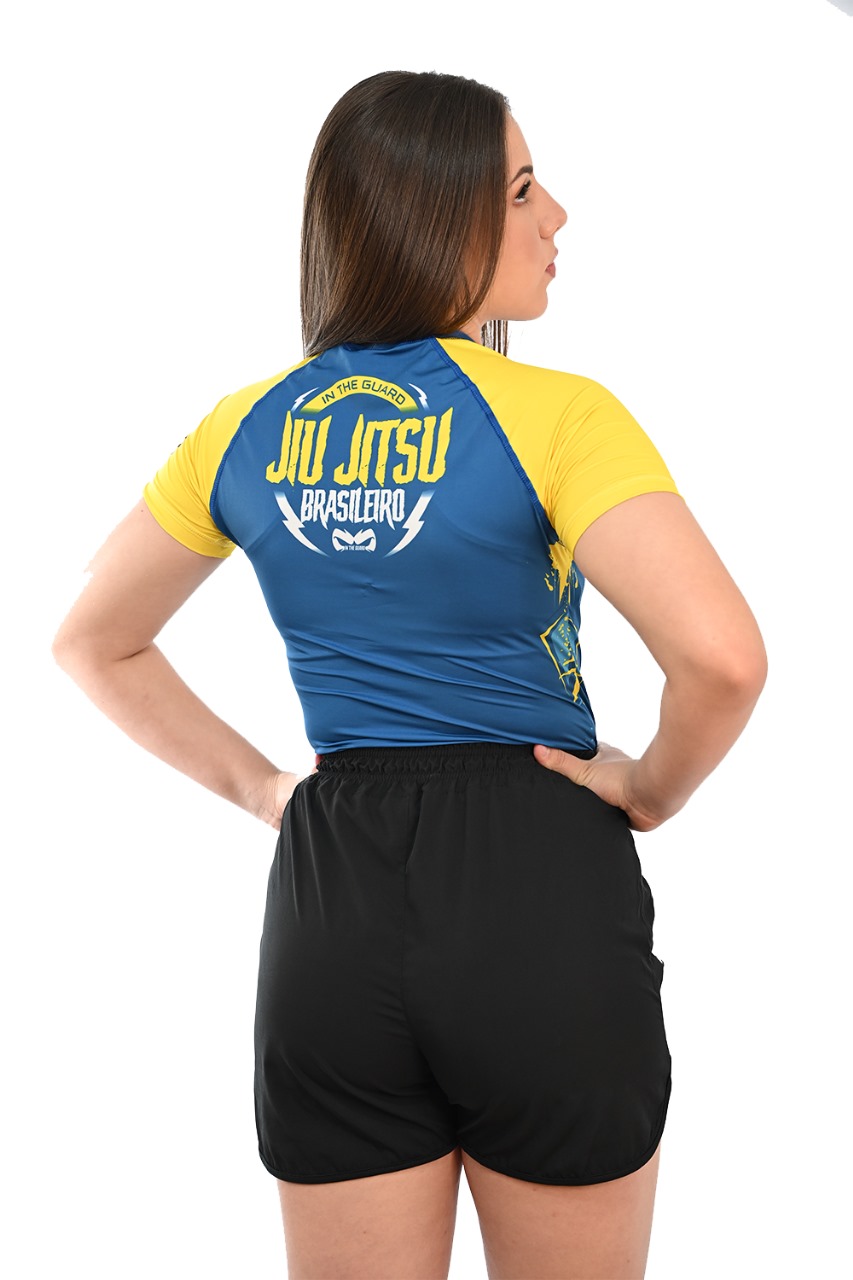 Rash Guard Feminina Brasil Azul