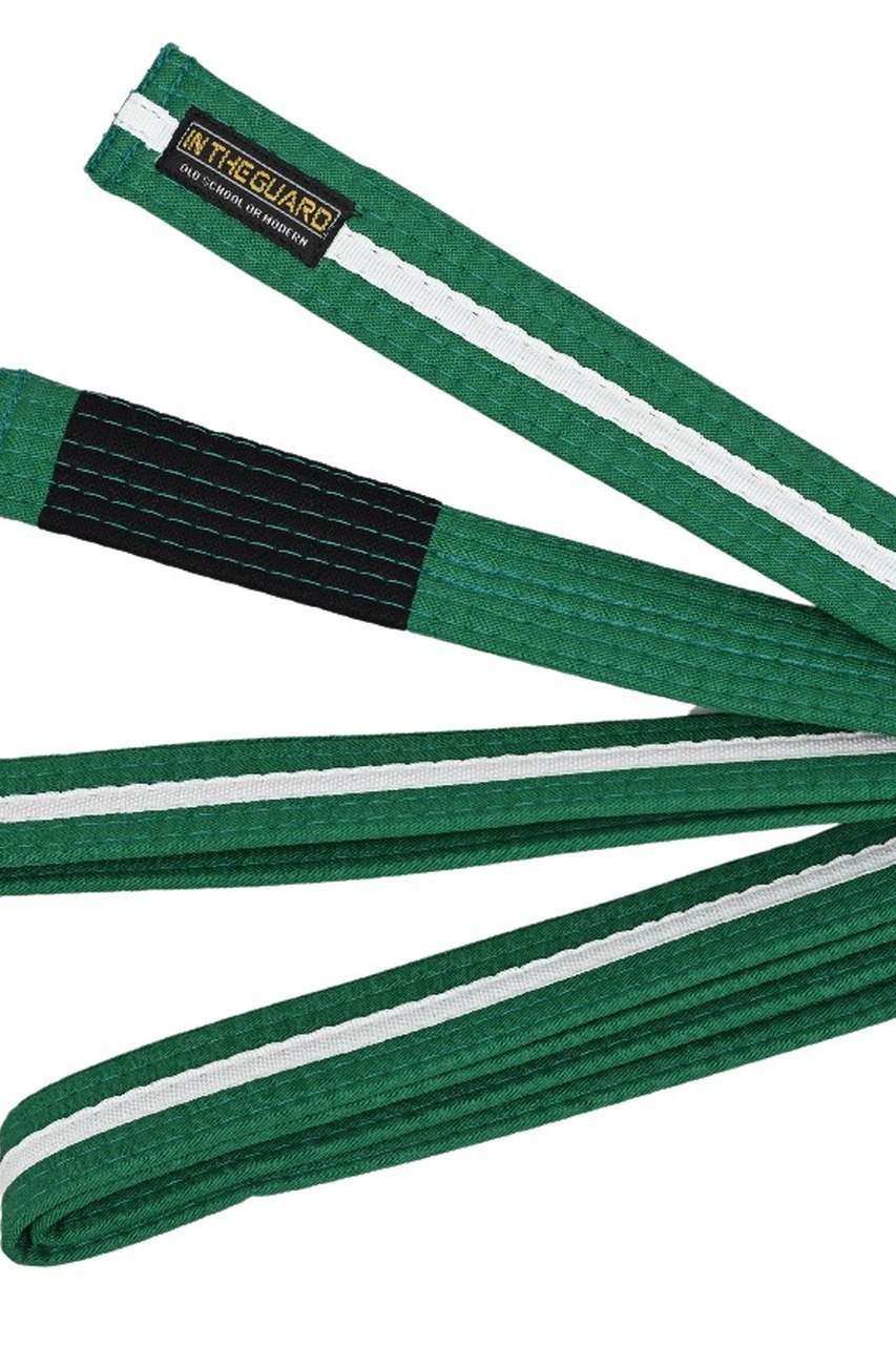 Faixa Jiu Jitsu Infantil Verde com Listra Branca